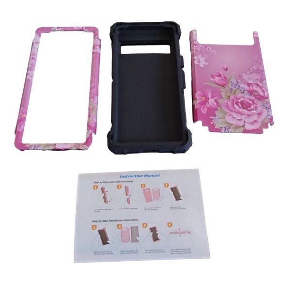 Google Pixel 7 Case Floral Three Layer Shockproof Durable Protective Cover - Picture 7 of 9